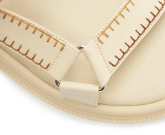 PAPETE PLATAFORMA DIANA PESPONTOS BRANCO E MARROM C 30578 0010 0003 ANACAPRI - Vintedoisk