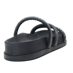 PAPETE TRÊS TIRAS PRETO BRILHO C 30378 0011 0001 ANACAPRI - Vintedoisk