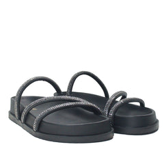 PAPETE TRÊS TIRAS PRETO BRILHO C 30378 0011 0001 ANACAPRI - Vintedoisk
