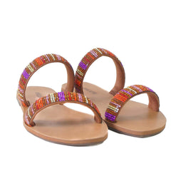 RASTEIRA DUAS TIRAS BRILHO MARROM E MULTICOLOR C 30014 0308 0008 ANACAPRI - Vintedoisk