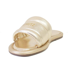 RASTEIRA SLIDE COURO DOURADA S 20574 0133 0004 SCHUTZ - Vintedoisk
