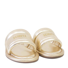 RASTEIRA SLIDE COURO DOURADA S 20574 0133 0004 SCHUTZ - Vintedoisk