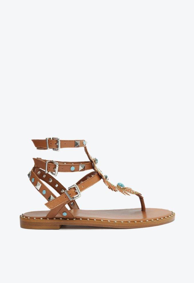 SANDÁLIA GLADIADORA COURO MARROM S 21652 0001 0001 SCHUTZ - Vintedoisk