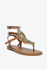 SANDÁLIA GLADIADORA COURO MARROM S 21652 0001 0001 SCHUTZ - Vintedoisk