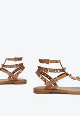 SANDÁLIA GLADIADORA COURO MARROM S 21652 0001 0001 SCHUTZ - Vintedoisk