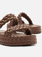Sandália Feminina BRIZZA ref. MARROM FLATFORM - VintedoisK