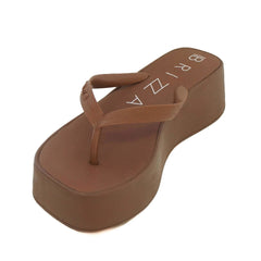 SANDÁLIA PLATAFORMA MARROM LOGO Z 19037 0042 0001 BRIZZA - Vintedoisk