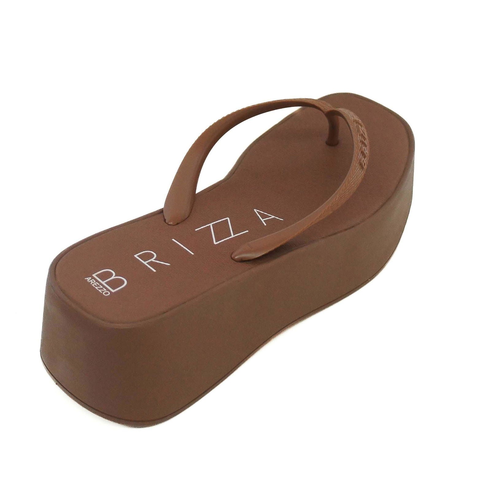 SANDÁLIA PLATAFORMA MARROM LOGO Z 19037 0042 0001 BRIZZA - Vintedoisk