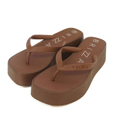 SANDÁLIA PLATAFORMA MARROM LOGO Z 19037 0042 0001 BRIZZA - Vintedoisk