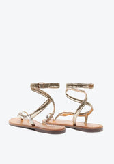 SANDÁLIA RASTEIRA DE TIRA DOURADA S 04237 0334 0001 SCHUTZ - Vintedoisk