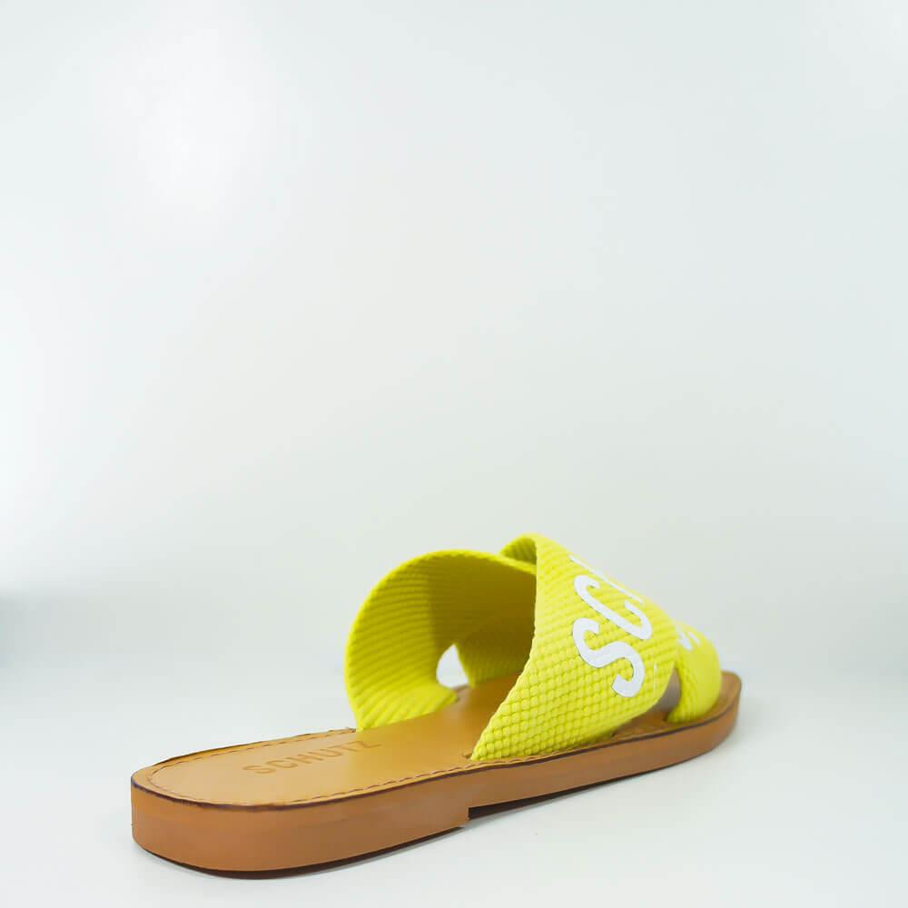 SANDÁLIA RASTEIRA DE X TECIDO LOGO AMARELA S 20889 0004 0055 SCHUTZ - Vintedoisk