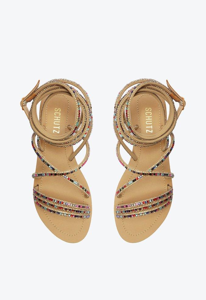 SANDÁLIA RASTEIRA EDITH PEDRAS COLORIDA S 21350 0042 0001 SCHUTZ - Vintedoisk