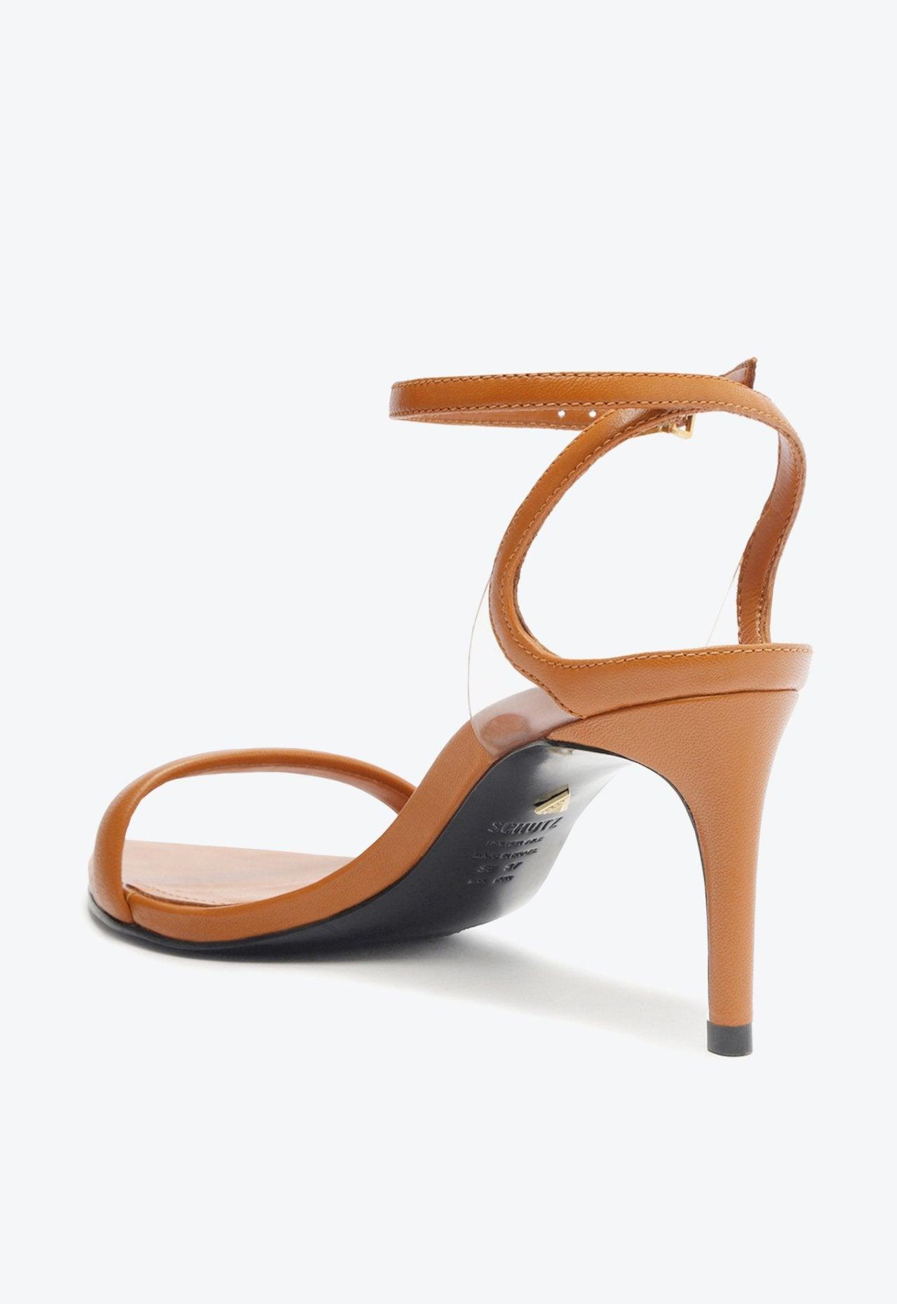 SANDALIA SALTO BICO FINO MARROM S 21039 0075 0012 SCHUTZ - Vintedoisk