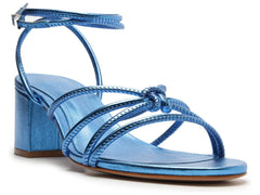 SANDALIA SALTO BLOCO AMARRAÇÃO METALIZADA AZUL S 20001 0694 0002 SCHUTZ - Vintedoisk