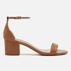 SANDALIA SALTO BLOCO CLASSICA MARROM A 10055 0683 0039 AREZZO - Vintedoisk