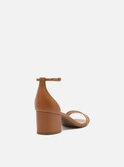SANDALIA SALTO BLOCO CLASSICA MARROM A 10055 0683 0039 AREZZO - Vintedoisk