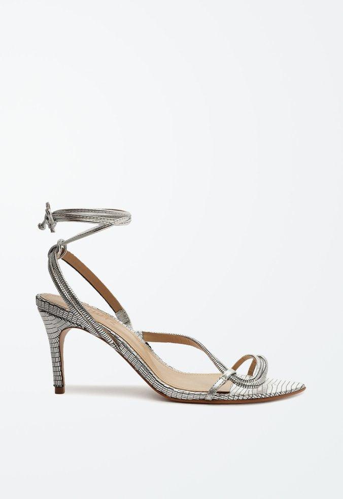 SANDALIA SALTO CROCO TIRAS PRATA 34  S 21540 0001 0001 SCHUTZ - Vintedoisk