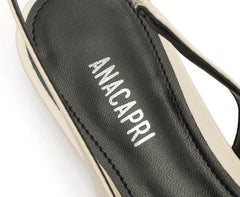 SAPATILHA SLINGBACK BRANCA BICO FINO FIVELA TACHAS C 30029 0337 0002 ANACAPRI - Vintedoisk