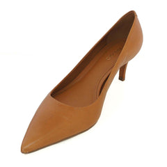 SCARPIN COURO SALTO BAIXO MARROM A 10688 0009 0116 AREZZO - Vintedoisk