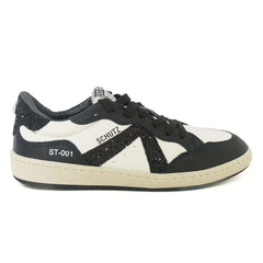TÊNIS COURO BRANCO E PRETO GLITTER S 21853 0001 0039 SCHUTZ - Vintedoisk
