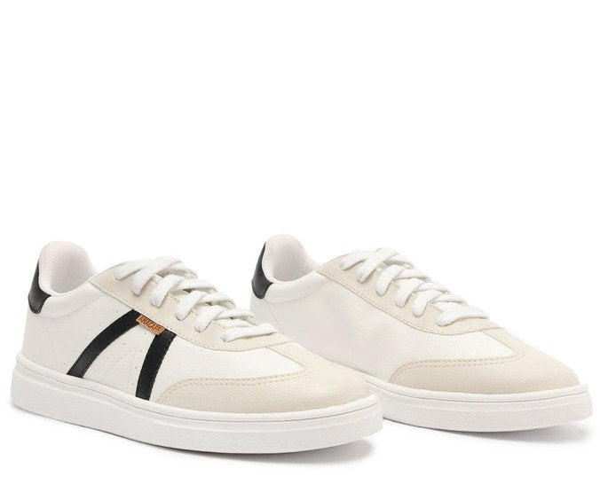 TÊNIS PONTILHADO LATERAL BRANCO E PRETO C 30523 0006 0004 ANACAPRI - Vintedoisk