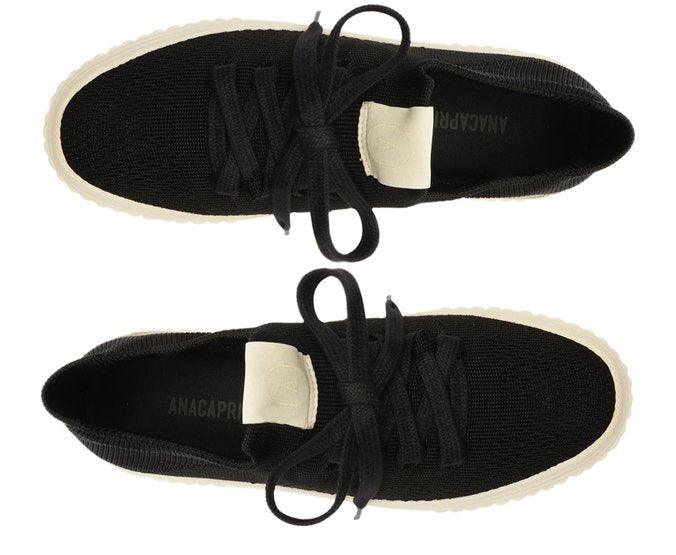 TÊNIS PRETO KNIT SOLA ALTA ALÊ C 30590 0005 0001 ANACAPRI - Vintedoisk
