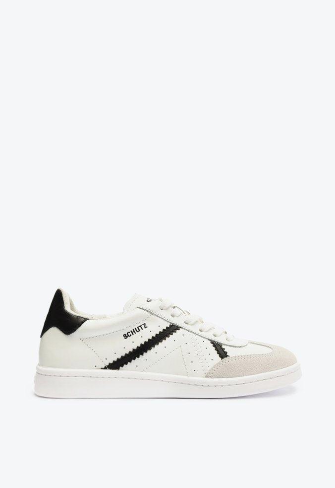 TÊNIS RETRÔ COURO CAMURÇA BRANCO S 20226 0153 0001 SCHUTZ - Vintedoisk