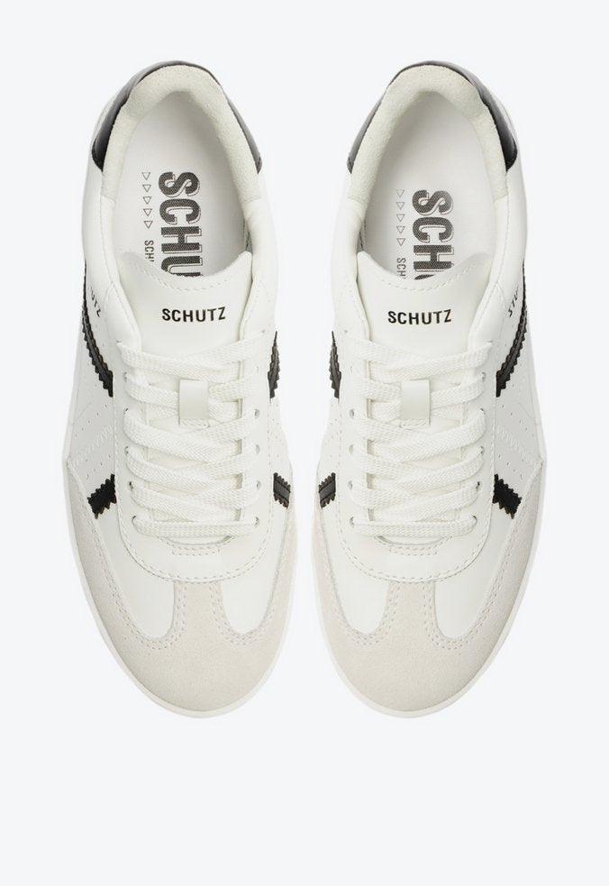 TÊNIS RETRÔ COURO CAMURÇA BRANCO S 20226 0153 0001 SCHUTZ - Vintedoisk