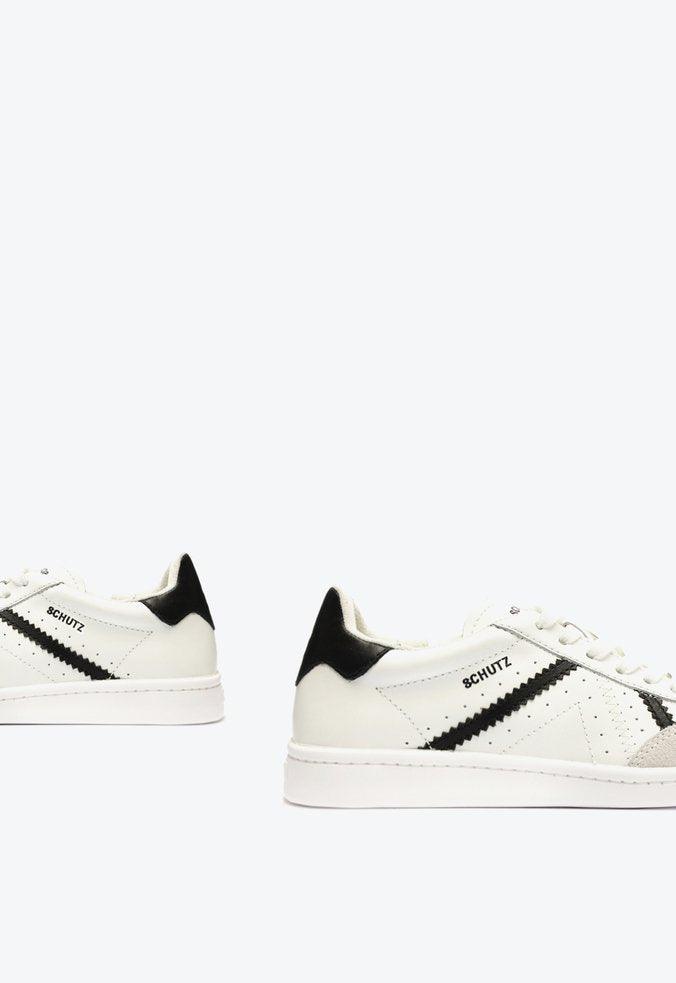 TÊNIS RETRÔ COURO CAMURÇA BRANCO S 20226 0153 0001 SCHUTZ - Vintedoisk
