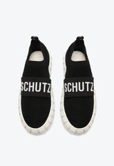 TÊNIS SEM CADARÇO LOGOMANIA KNIT PRETO S 21425 0002 0005 SCHUTZ - Vintedoisk