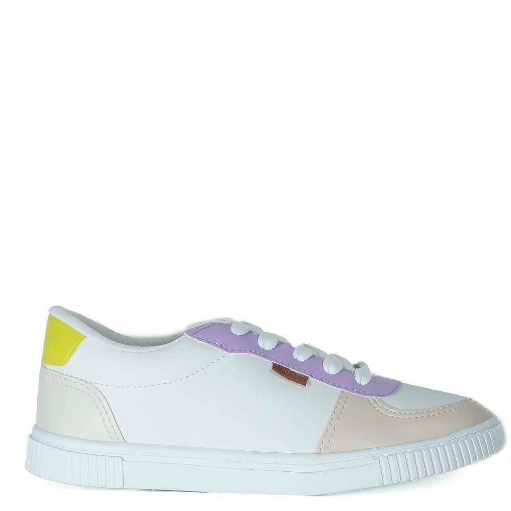 TÊNIS SLIM BRANCO DETALHE ROXO E VERDE C 30341 0005 0014 ANACAPRI - Vintedoisk