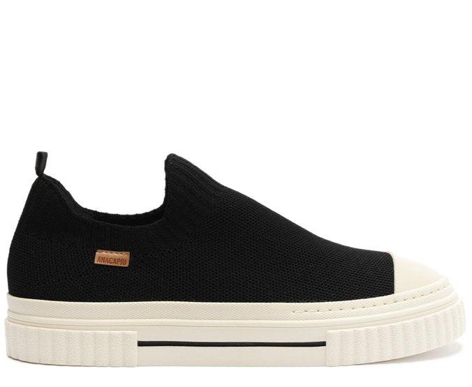 TÊNIS SLIP ON PRETO SOLA ALTA KNIT ALÊ C 30590 0002 0001 ANACAPRI - Vintedoisk