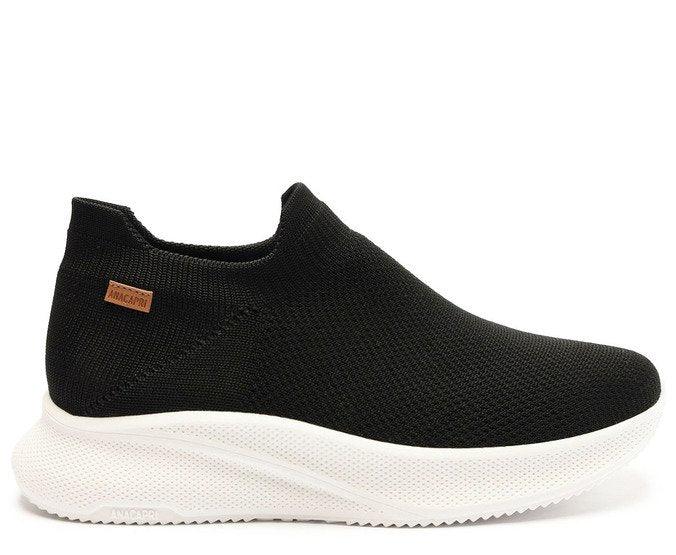 TÊNIS SLIP ON SPORTY KNIT MONO PRETO C 30354 0022 0001 ANACAPRI - Vintedoisk
