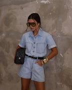 Macacão Feminina ALCANCE ref. MACAQUINHO JEANS - VintedoisK