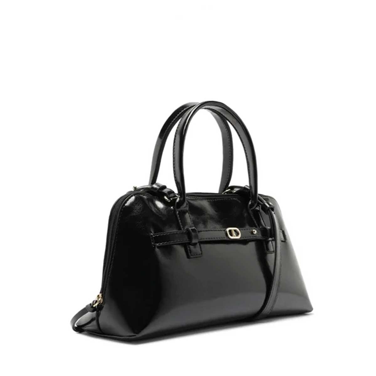 BOLSA PRETA TOTE MÉDIA ENVERNIZADA C 50002 0123 0001 ANACAPRI Imagem secundária do produto