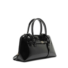 BOLSA PRETA TOTE MÉDIA ENVERNIZADA C 50002 0123 0001 ANACAPRI