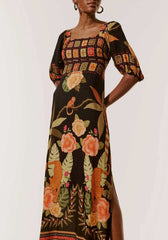VESTIDO LONGO DECOTE QUADRADO 101940 CACAY