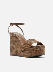 SANDÁLIA MARROM TRESSÊ PLATAFORMA TIRA LARGA A 12523 0040 0001 AREZZO
