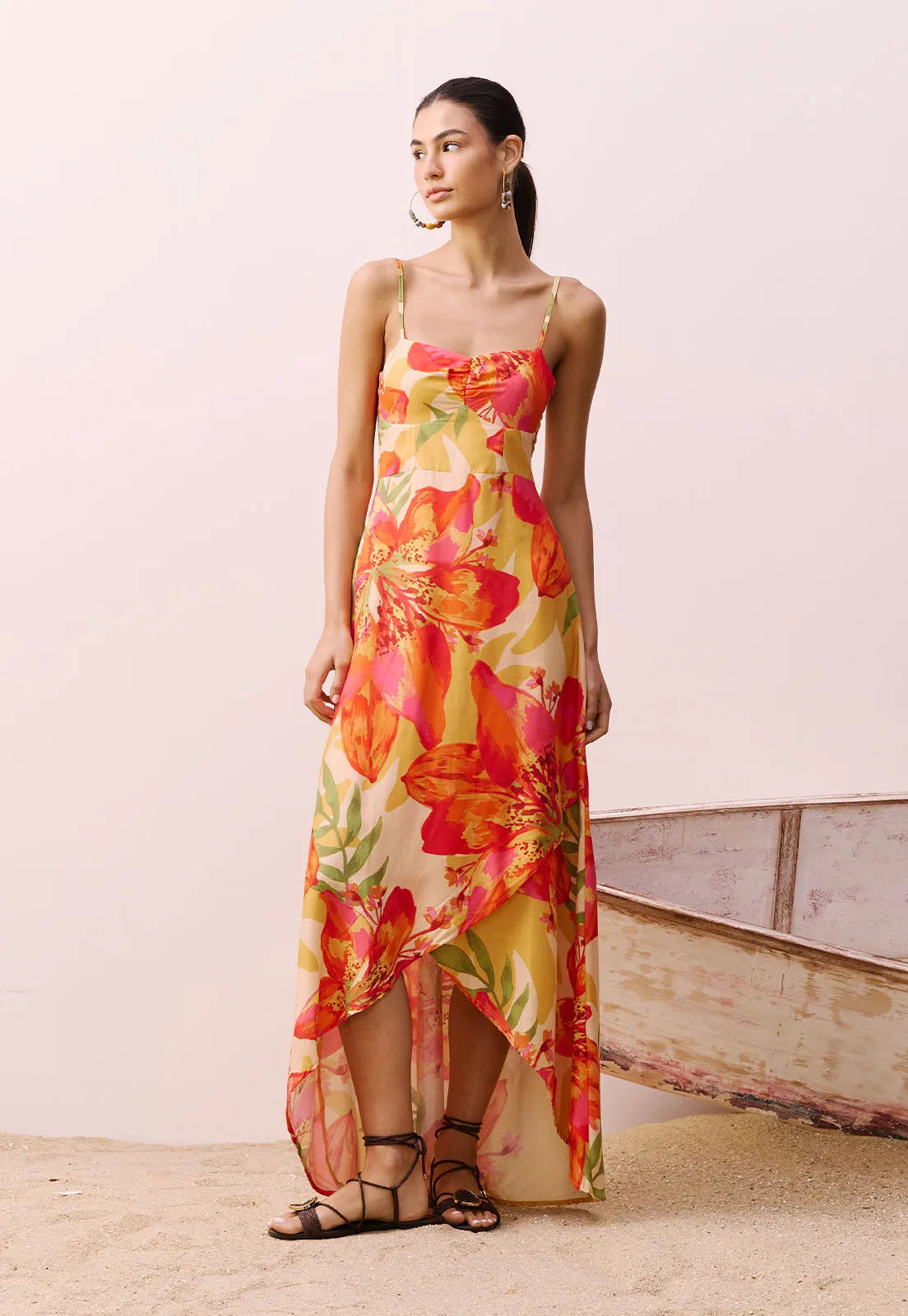 VESTIDO LONGO TRANSPASSADO 105629 CACAY