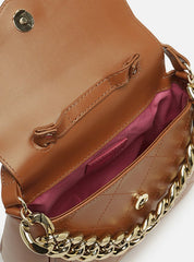 BOLSA SATCHEL MARROM PEQUENA CORRENTE A 50023 0757 0004 AREZZO