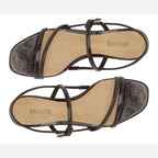 SANDÁLIA SLINGBACK SALTO BLOCO MARROM COFFEE 33 C 30489 0100 0006 ANACAPRI