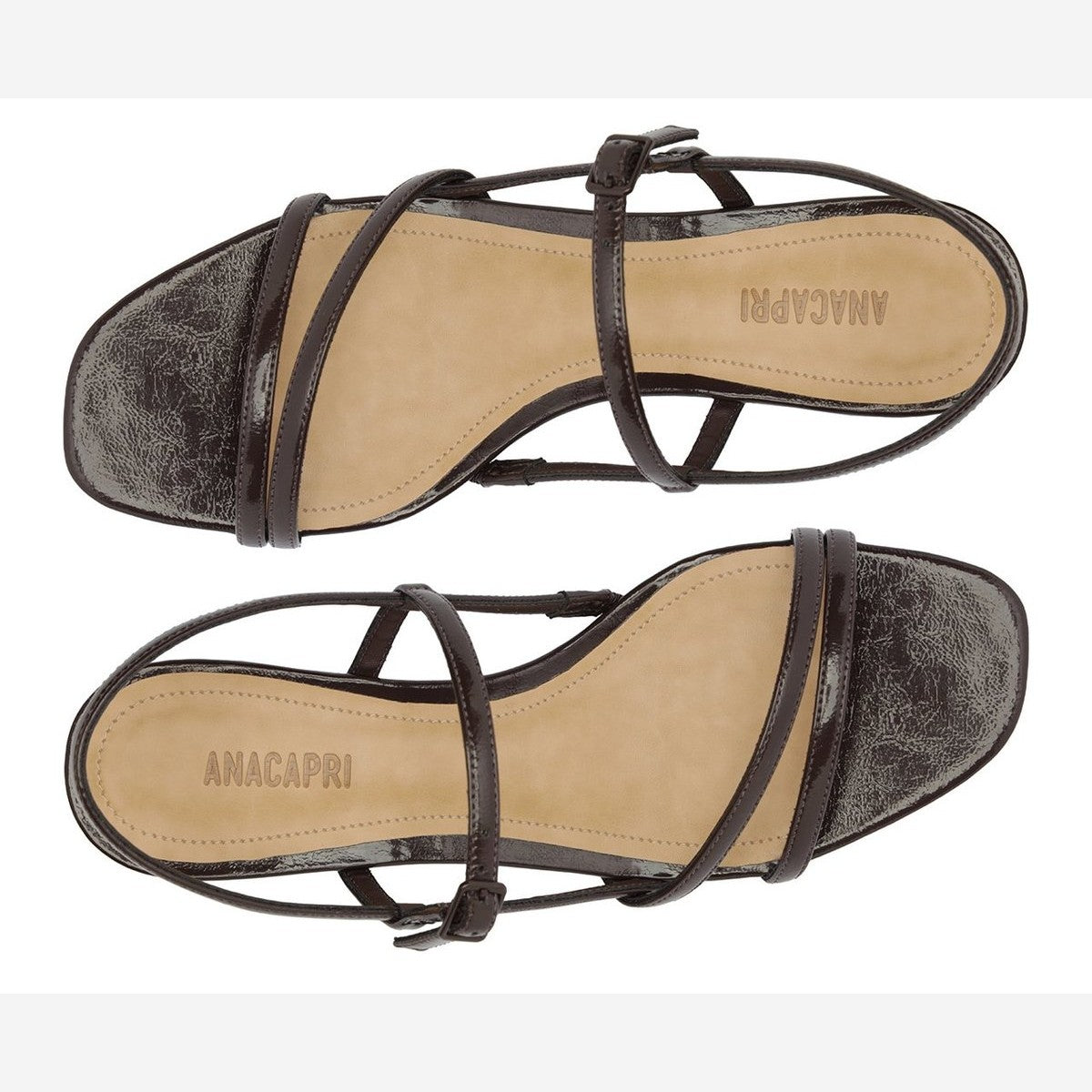 SANDÁLIA SLINGBACK SALTO BLOCO MARROM COFFEE 33 C 30489 0100 0006 ANACAPRI