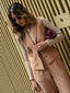 Blazer colete alfaiataria Firenze marrom frente Skenn feminino