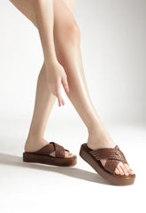 PAPETE VIENA PLATAFORMA X MARROM S 21869 0103 0002 SCHUTZ