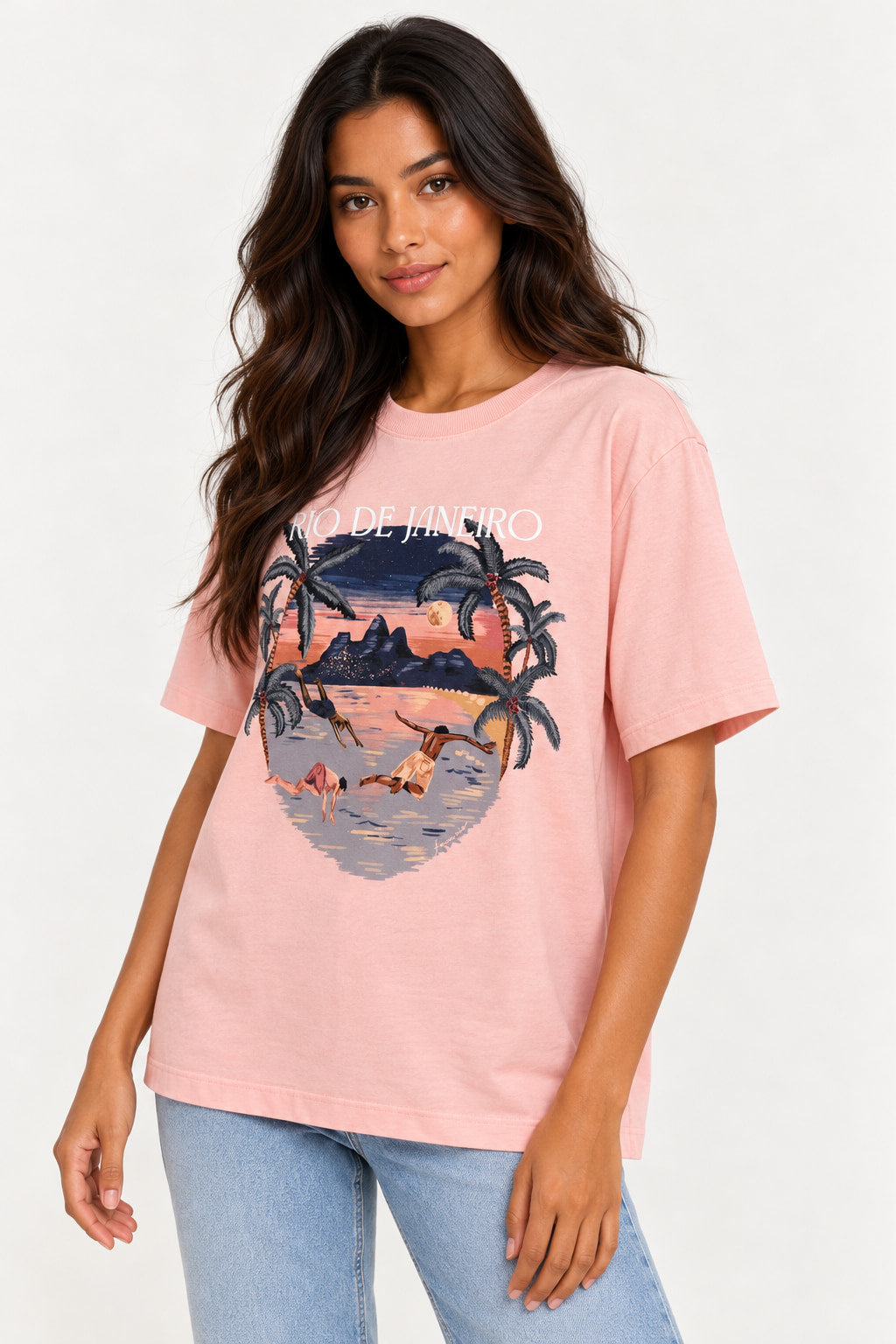 T SHIRT IPANEMA MERGULHO NOTURNO ROSA 381516 FARM Imagem secundária do produto