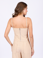 Blusa linho drapeada lateral esquerda, detalhe do tecido drapeado