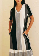 VESTIDO MAXI MIDI MANGA CURTA 102989 CACAY