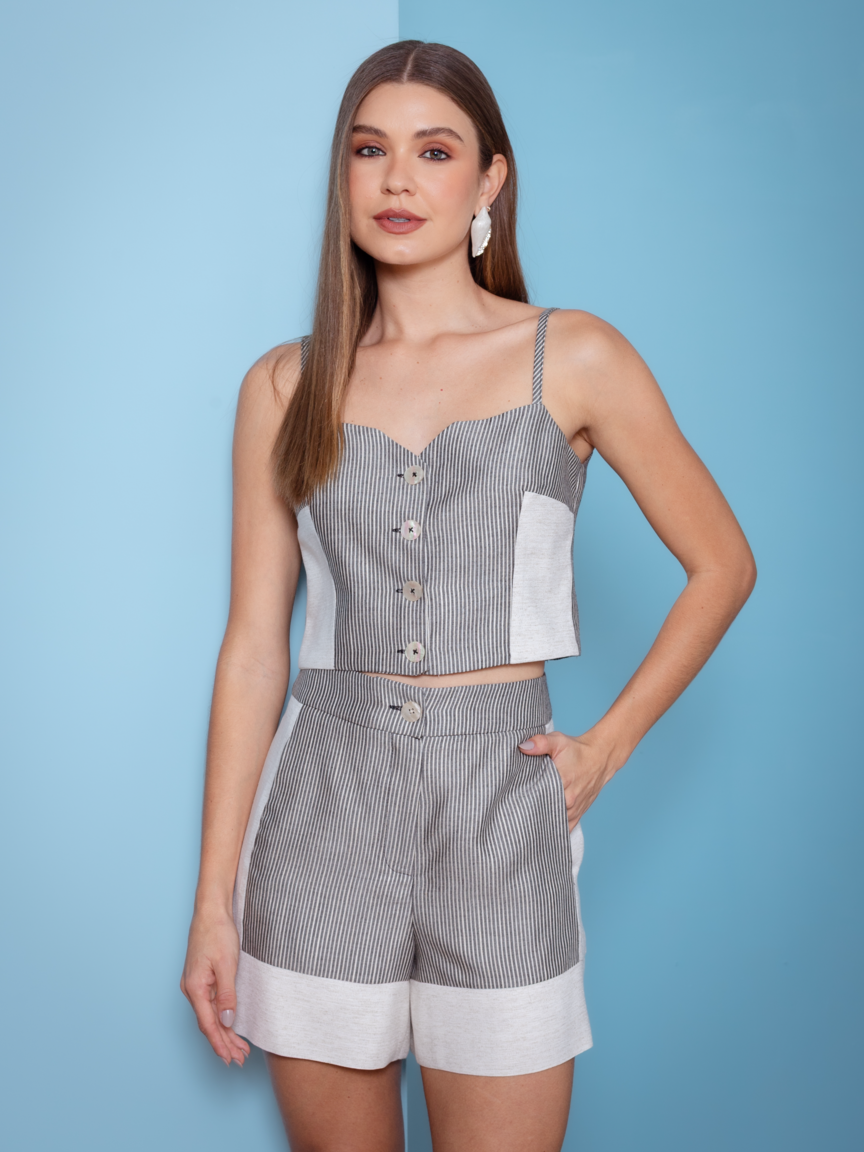 Shorts Feminina SKENN ref. SHORTS LISTRADO - VintedoisK