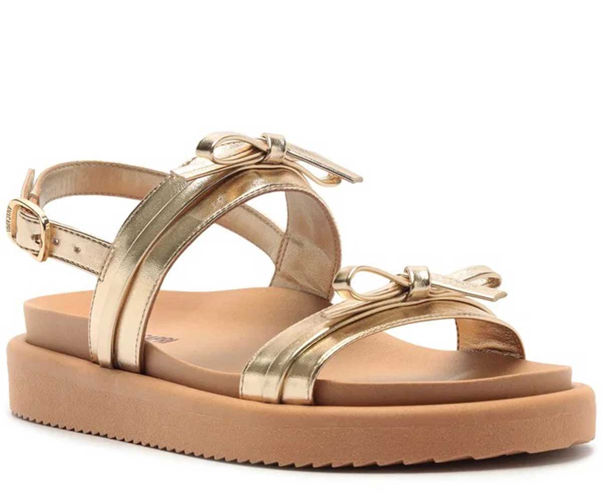 SANDÁLIA PAPETE LAÇOS DOURADA C 30741 0006 0004 ANACAPRI Imagem secundária do produto