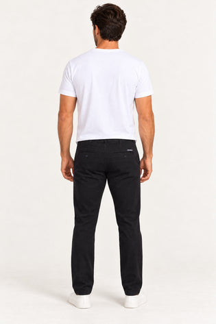 Preto | Calça Masculina Chino de Sarja Barra Normal Revanche — costas